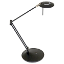 Steinhauer LED Tischleuchte ZODIAC, mit Gelenkarm, 6W 2700K 700lm, CRi >90, mit Touch-Dimmer, schwarz matt