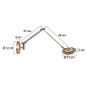 Steinhauer Wall luminaire ZODIAC LED, 1 flame, bronze