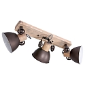 Luminaire de plafond GEARWOOD 3 flammes, réglable E27 IP20