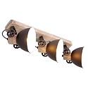 Luminaire de plafond GEARWOOD 3 flammes, réglable E27 IP20