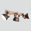 Luminaire de plafond GEARWOOD 3 flammes, réglable E27 IP20