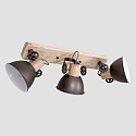 Luminaire de plafond GEARWOOD 3 flammes, réglable E27 IP20