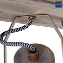 Mexlite Plafoniera GEARWOOD 3-Lampadine, regolabile E27 IP20, bronzo, antico dimmerabile
