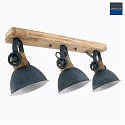 Mexlite Mexlite Spot GEARWOOD, 3 flames, grey