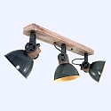 Mexlite Luminaire de plafond GEARWOOD 3 flammes, r�glable E27 IP20, vert, scintillant gradable