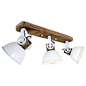 Plafoniera GEARWOOD 3-Lampadine, regolabile E27 IP20, Bianco opaco dimmerabile