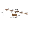 Steinhauer Wall luminaire LITHO LED, 1 flame, 60cm, bronze