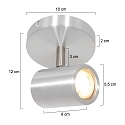 Luminaire de salle de bain UPROUND  1 flamme, cylindrique, Dim-To-Warm, rglable GU10 IP44