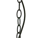 Steinhauer Pendelleuchte SEMICIRKEL, 2-flammig,  35cm, 2x E27, schwarz matt / innen gold antik