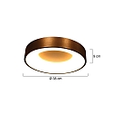 Steinhauer Luminaire de plafond RINGLEDE LED rond LED IP20, bronze, blanche gradable