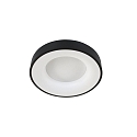 Steinhauer ceiling luminaire RINGLEDE -  38CM round, medium, direct / indirect IP20, black matt dimmable