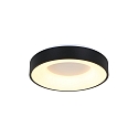Steinhauer ceiling luminaire RINGLEDE -  38CM round, medium, direct / indirect IP20, black matt dimmable