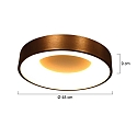Steinhauer Plafoniera RINGLEDE LED rotondo LED IP20, bronzo, bianco dimmerabile