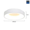 Steinhauer ceiling luminaire RINGLEDE - Ø 48CM large, round, direct / indirect IP20, white matt dimmable