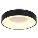 ceiling luminaire RINGLEDE -  48CM large, round, direct / indirect IP20, black matt dimmable