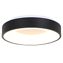 ceiling luminaire RINGLEDE -  48CM large, round, direct / indirect IP20, black matt dimmable