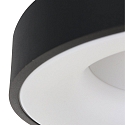 ceiling luminaire RINGLEDE -  48CM large, round, direct / indirect IP20, black matt dimmable