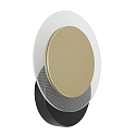 wall and ceiling luminaire LIDO round, adjustable, indirect, perforated IP20, black matt dimmable