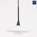 Steinhauer Luminaire à suspension TALLERKEN à 1 flamme G9 IP20, noir mat gradable