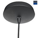 Steinhauer Luminaire à suspension TALLERKEN à 1 flamme G9 IP20, noir mat gradable