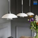 Steinhauer Luminaire à suspension TALLERKEN à 1 flamme G9 IP20, noir mat gradable