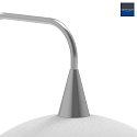 Steinhauer table lamp TALLERKEN with plug, adjustable, with touch dimmer G9 IP20, steel brushed dimmable