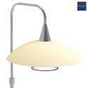 Steinhauer table lamp TALLERKEN with plug, adjustable, with touch dimmer G9 IP20, steel brushed dimmable