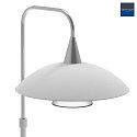 Steinhauer table lamp TALLERKEN with plug, adjustable, with touch dimmer G9 IP20, steel brushed dimmable
