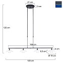 pendant luminaire TALLERKEN 4 flames, with switch, adjustable G9 IP20, black matt dimmable