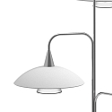 Steinhauer Lampadaire TALLERKEN 3 flammes, avec prise de courant, avec variateur tactile G9 IP20, acier bross gradable