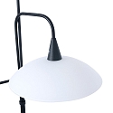 Lampadaire TALLERKEN 3 flammes, avec prise de courant, avec variateur tactile G9 IP20, noir mat gradable