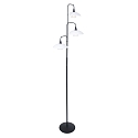 Lampadaire TALLERKEN 3 flammes, avec prise de courant, avec variateur tactile G9 IP20, noir mat gradable