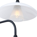 Lampadaire TALLERKEN 3 flammes, avec prise de courant, avec variateur tactile G9 IP20, noir mat gradable