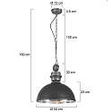 Mexlite Mexlite Pendant luminaire GAEVE, 1 flame, black Mexlite Mexlite Pendant luminaire GAEVE, 1 flame, black