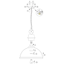 Mexlite Mexlite Pendant luminaire GAEVE, 1 flame, black Mexlite Mexlite Pendant luminaire GAEVE, 1 flame, black