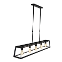 Mexlite Luminaire  suspension BUCKLEY 5 flammes, rglable E27 IP20, noir mat gradable