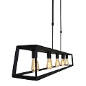 Mexlite Luminaire  suspension BUCKLEY 5 flammes, rglable E27 IP20, noir mat gradable