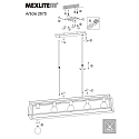 Mexlite Luminaire  suspension BUCKLEY 5 flammes, rglable E27 IP20, noir mat gradable