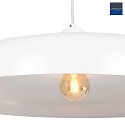 Steinhauer Luminaire à suspension KRISIP Bas, à 1 flamme, plat E27 IP20, blanc mat gradable