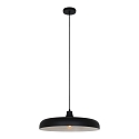 Luci a sospesione KRISIP Giù, 1-Lampadina, piatto E27 IP20, Nero opaco dimmerabile