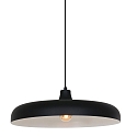 Steinhauer pendant luminaire KRISIP down, 1 flame, flat E27 IP20, black matt dimmable Steinhauer pendant luminaire KRISIP down, 1 flame, flat E27 IP20, black matt dimmable
