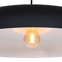 Steinhauer pendant luminaire KRISIP down, 1 flame, flat E27 IP20, black matt dimmable Steinhauer pendant luminaire KRISIP down, 1 flame, flat E27 IP20, black matt dimmable