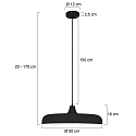 Steinhauer pendant luminaire KRISIP down, 1 flame, flat E27 IP20, black matt dimmable Steinhauer pendant luminaire KRISIP down, 1 flame, flat E27 IP20, black matt dimmable