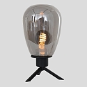 Steinhauer Lampada da tavolo REFLEXION -  15CM 1-Lampadina, alto, con interruttore, con spina E27 IP20, Nero opaco 