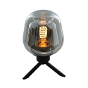 Steinhauer table lamp REFLEXION -  14CM 1 flame, with switch, with plug E27 IP20, black matt 