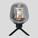 Steinhauer table lamp REFLEXION -  14CM 1 flame, with switch, with plug E27 IP20, black matt 