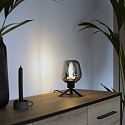 Steinhauer table lamp REFLEXION -  14CM 1 flame, with switch, with plug E27 IP20, black matt 