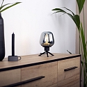 Steinhauer table lamp REFLEXION -  14CM 1 flame, with switch, with plug E27 IP20, black matt 