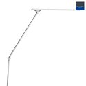 Lampadaire SERENADE CCT Switch, réglable, avec variateur tactile IP20, aluminium brossé gradable