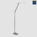 Lampadaire SERENADE CCT Switch, réglable, avec variateur tactile IP20, aluminium brossé gradable